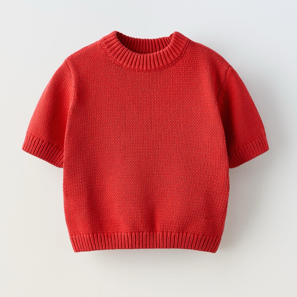 Zara Kids Red Knit Sweater size 9-10